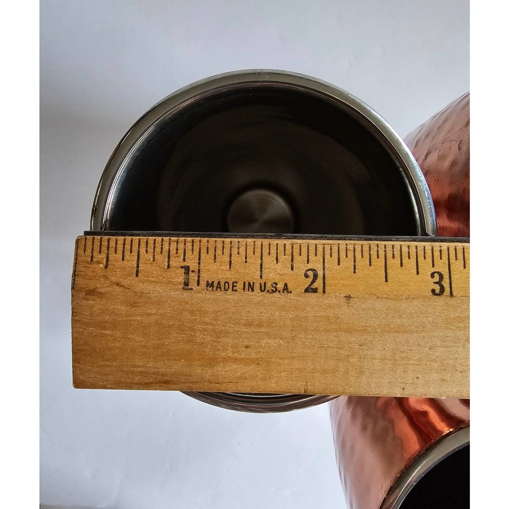 Hammered COPPER Beer Tall Skinny Tumbler set of 3 - Picture 6 of 7